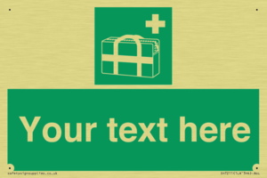 Custom sign safe condition Medical grab bag